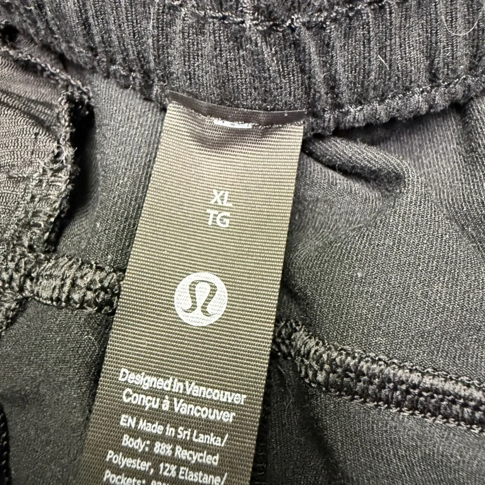 Lululemon ABC Soft Jersey Joggers Mens XL Black M5AY2S Tapered Athletic Pants